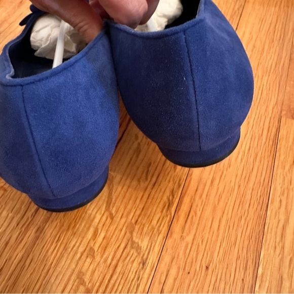 Manolo BLAHNIK MAYSALEPUMPFLAT Blue Suede Size 35 1/2 - Picture 6 of 17